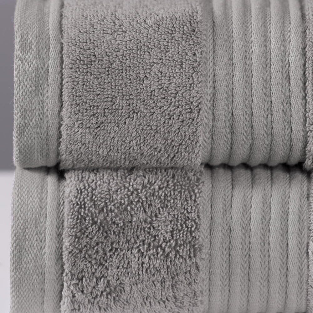 Luxuriöses Bambus-Handtuch-Set in Grau